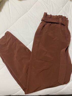 Women’s Casual Paperbag Waist Pants - Rust